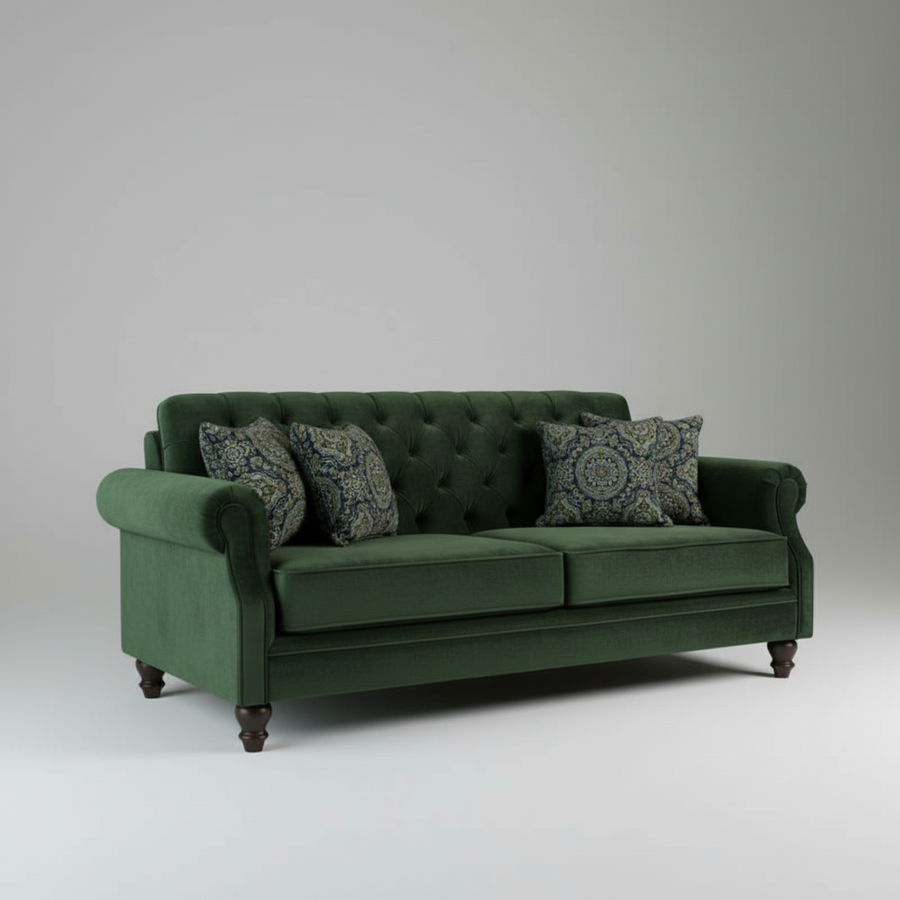 Mocharosa Sofa — Printed Rolled-Arm, made to order by Peacock Life — view 4