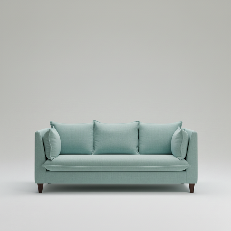 Vesta Sofa — Compact Clean-Lined, made to order by Peacock Life