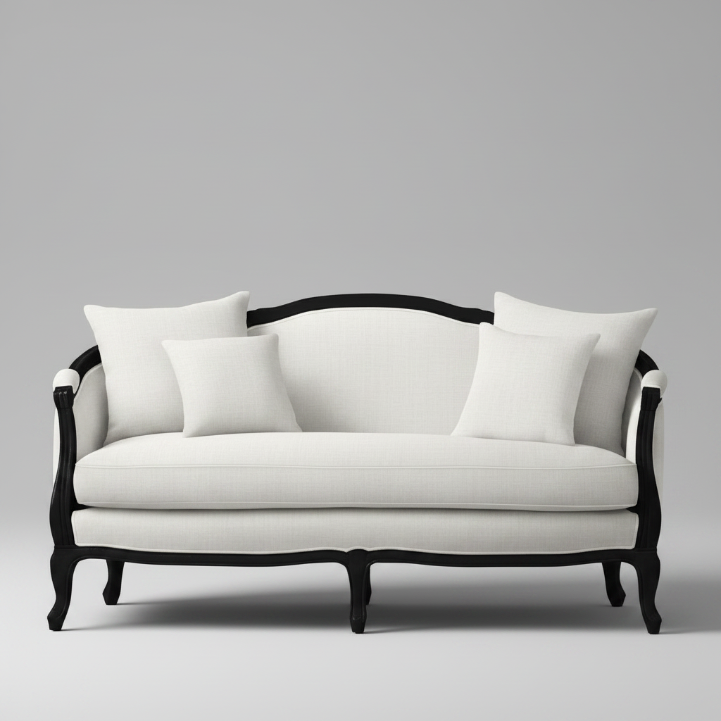 Noir Versailles — Carved Frame Sofa, made to order by Peacock Life