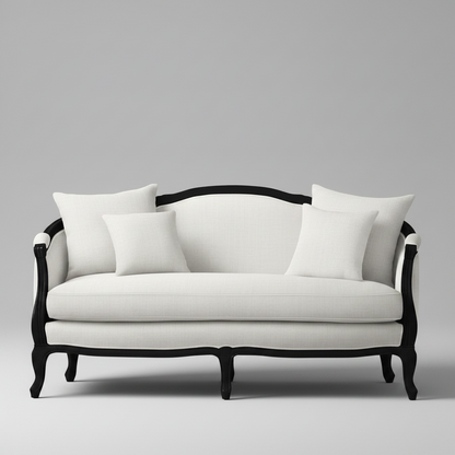 Noir Versailles — Carved Frame Sofa, made to order by Peacock Life