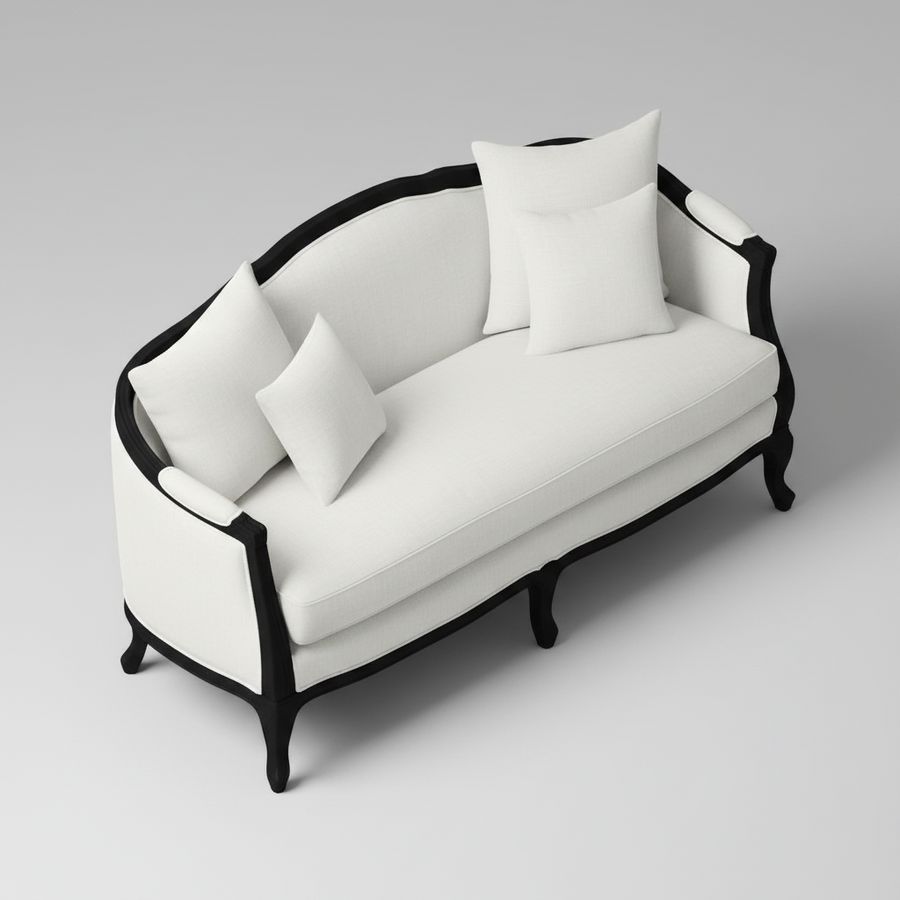 Noir Versailles — Carved Frame Sofa, made to order by Peacock Life — view 3