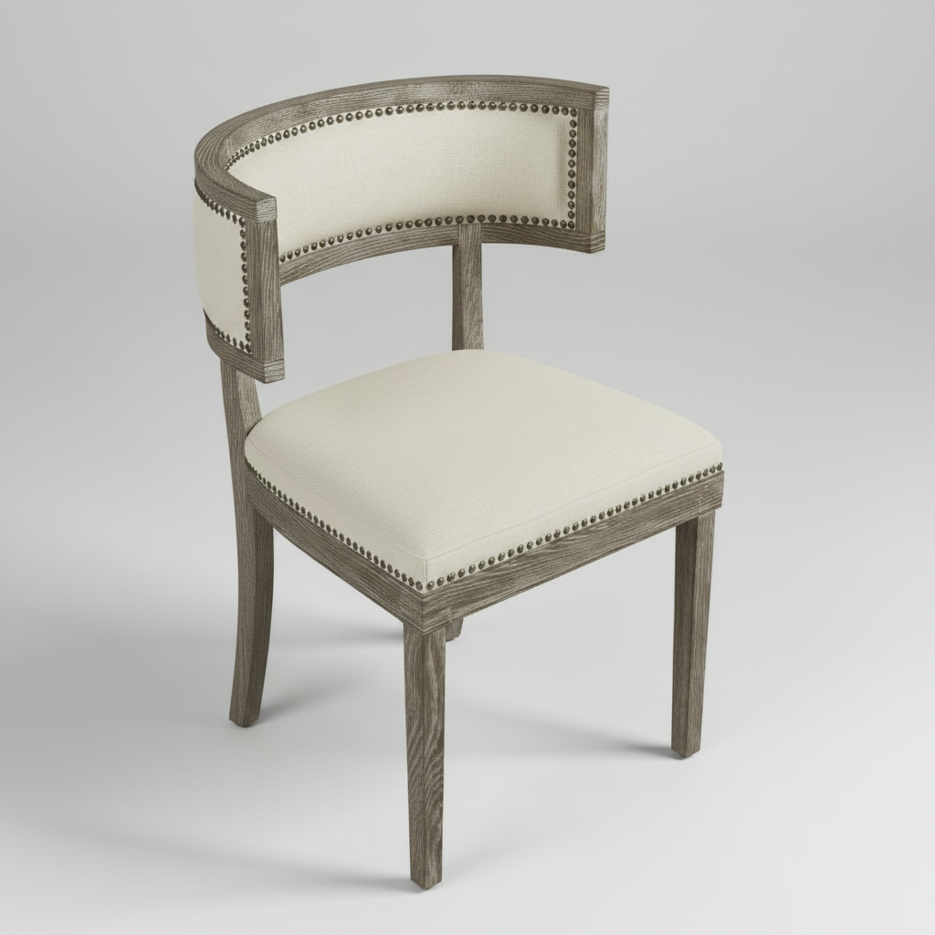 Eli Curved Dining Chair – side profile