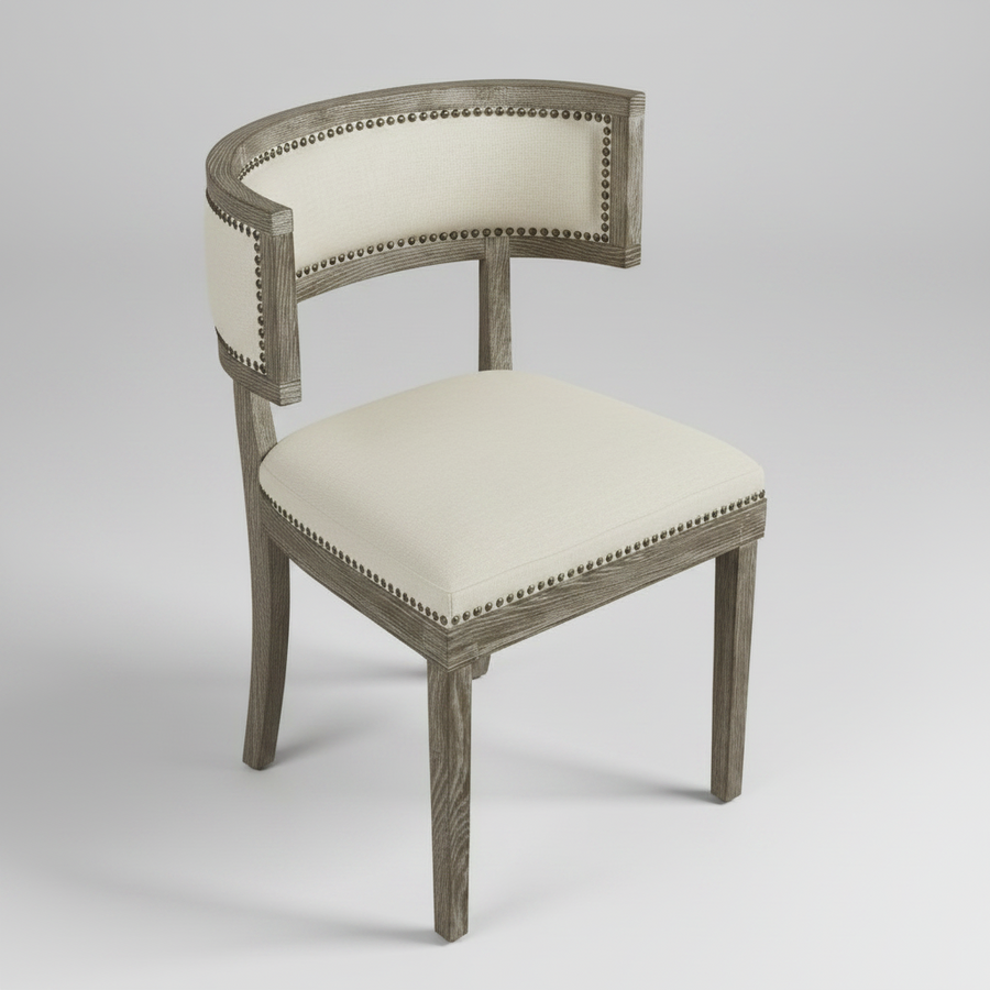 Eli Curved Dining Chair – side profile