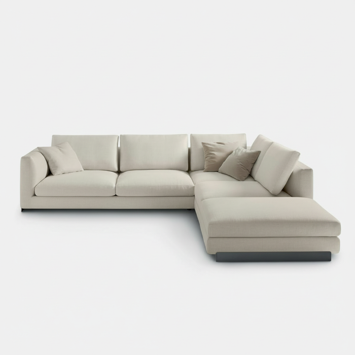 Blanc Haven — Cream L-Shape Sectional, made to order by Peacock Life