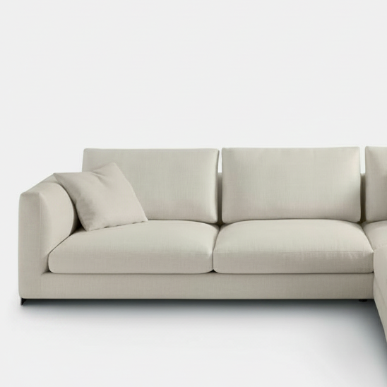 Blanc Haven — Cream L-Shape Sectional, made to order by Peacock Life — view 4