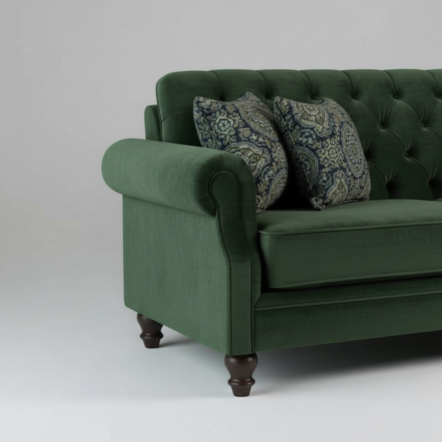 Mocharosa Sofa — Printed Rolled-Arm, made to order by Peacock Life — view 5