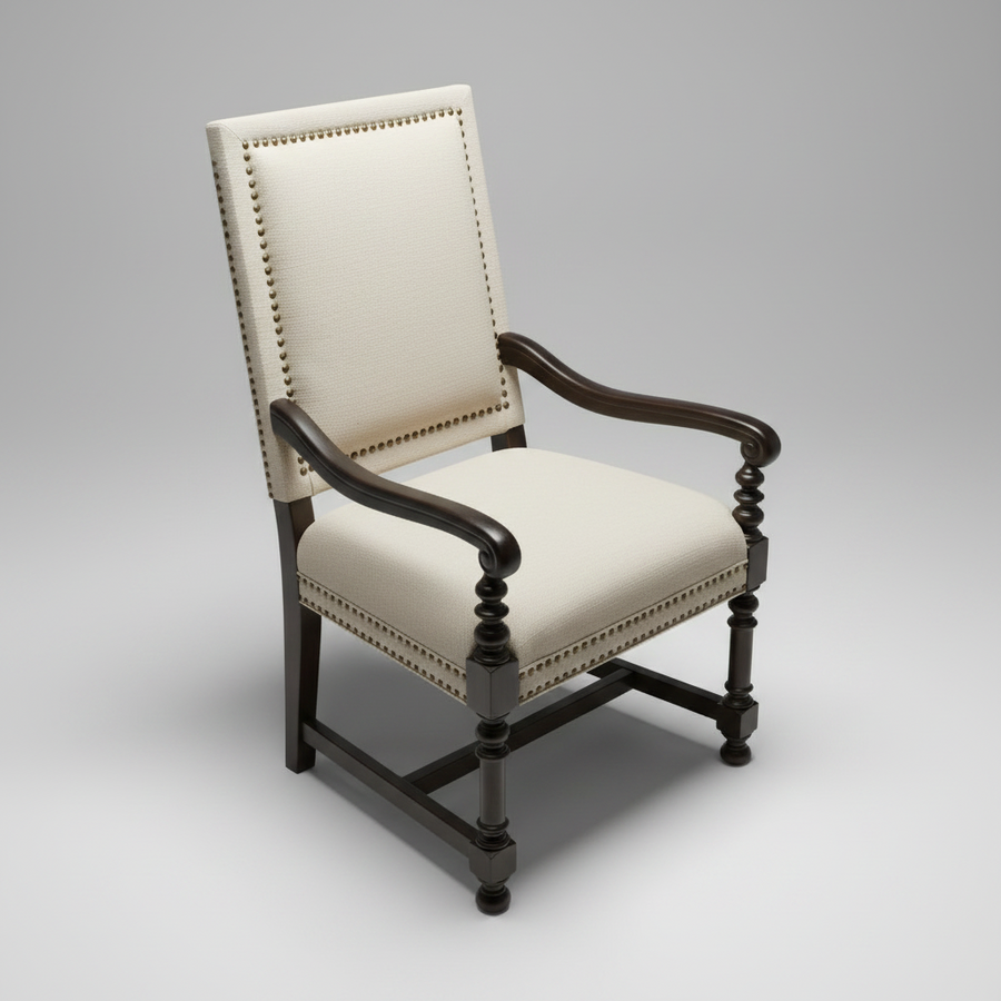 Nailhead Armchair – side profile
