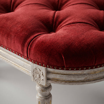 Elegant Vintage Style Tufted Bench
