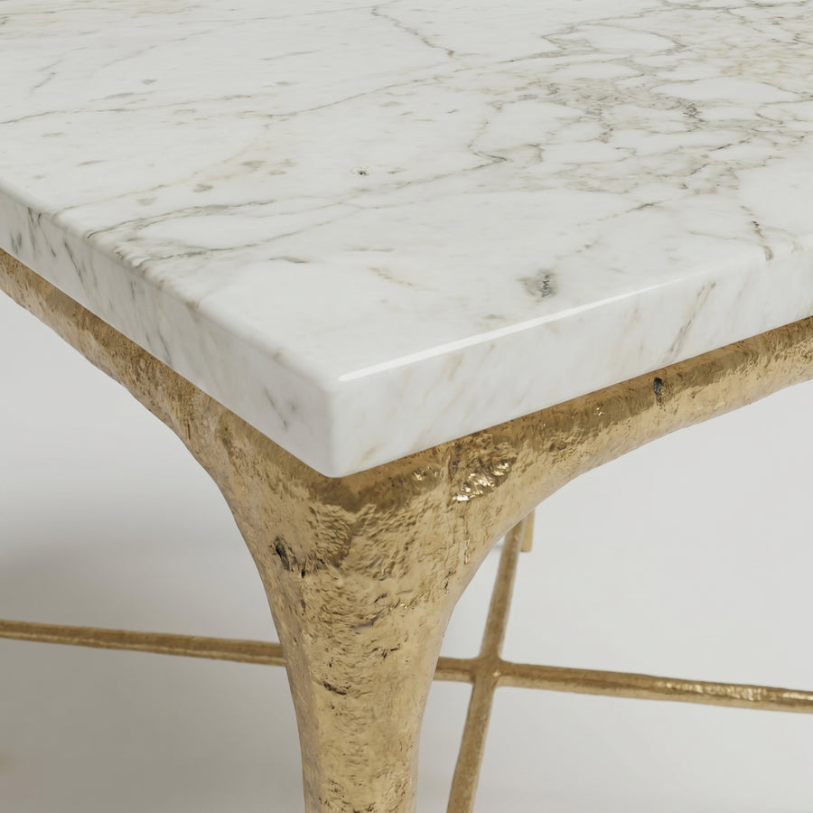 Riveted Gold Side Table