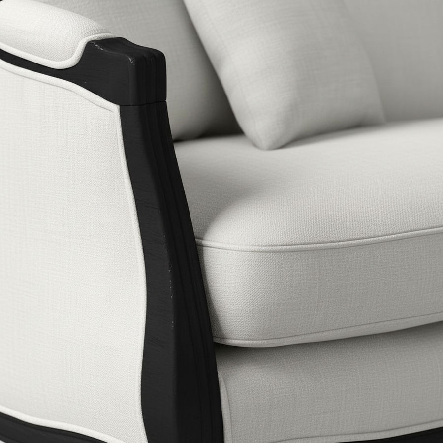 Noir Versailles — Carved Frame Sofa, made to order by Peacock Life — view 4