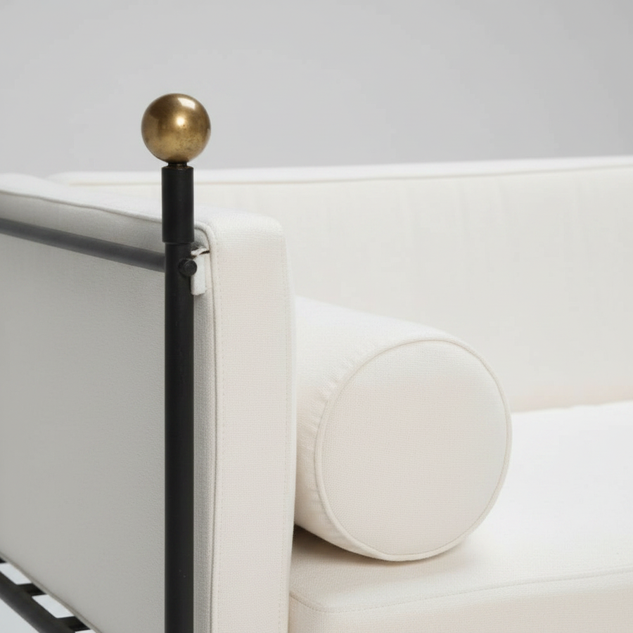 Crossbar Sofa — Metal Frame Bench, made to order by Peacock Life — view 3