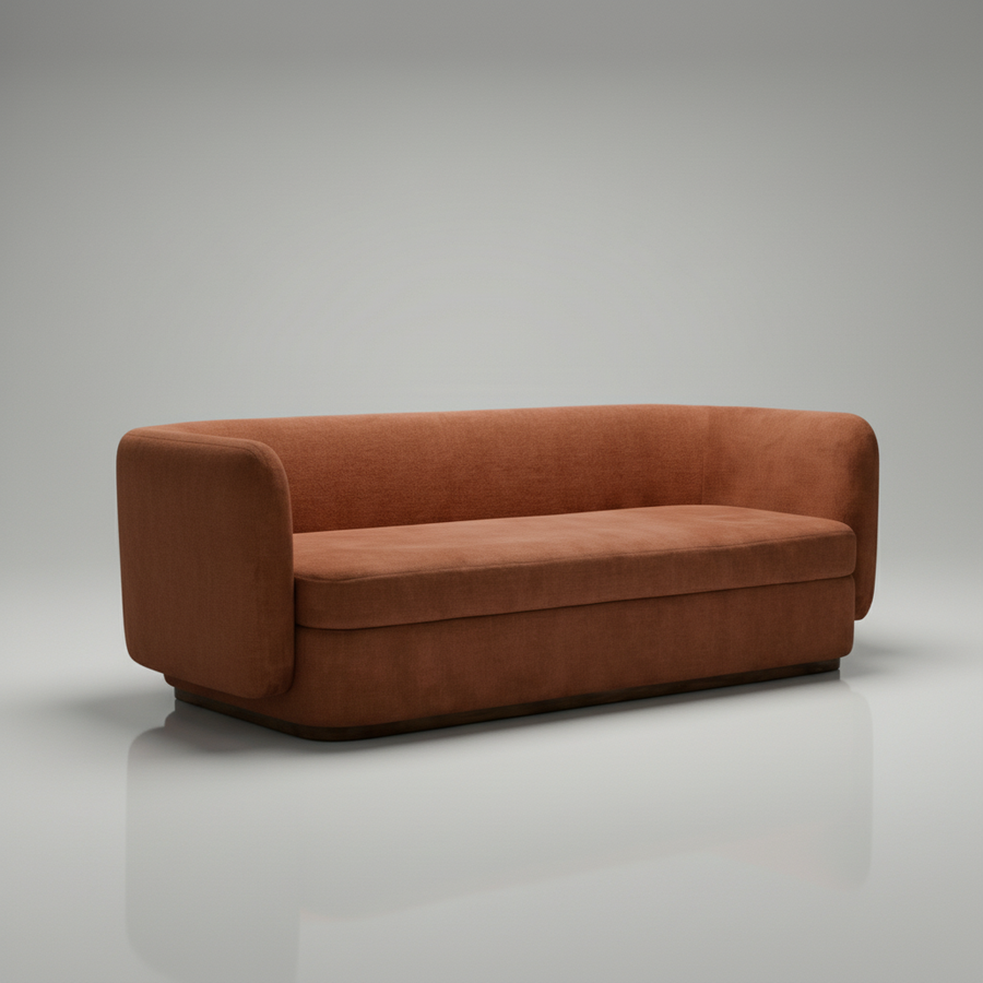 Wave Sofa — Curved U-Shape Back, made to order by Peacock Life — view 4