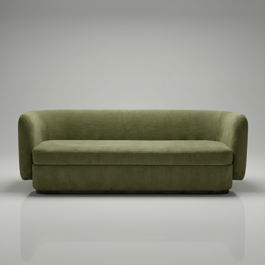 Wave Sofa — Curved U-Shape Back, made to order by Peacock Life