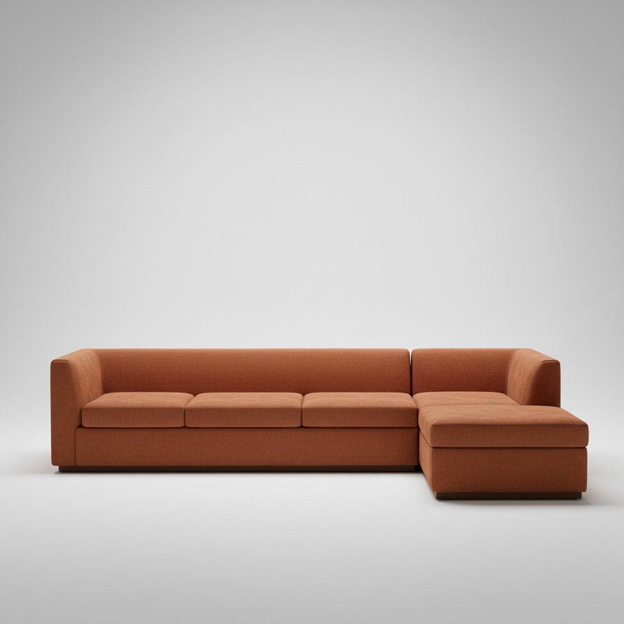 Awas L-Shape Sofa — Burma Teak Wood, made to order by Peacock Life — view 4