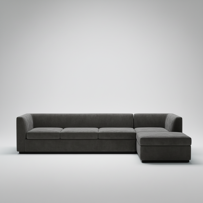 Awas L-Shape Sofa — Burma Teak Wood, made to order by Peacock Life
