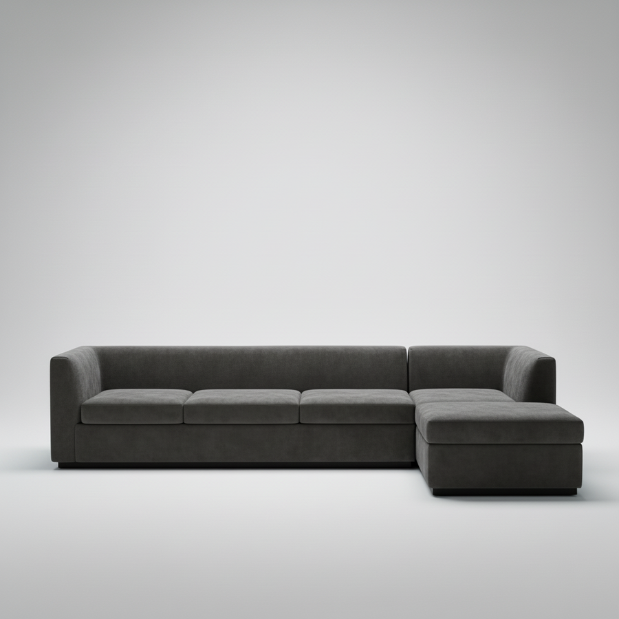 Awas L-Shape Sofa — Burma Teak Wood, made to order by Peacock Life
