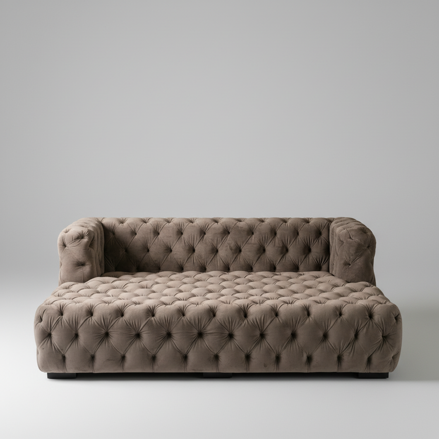 Modern Day Bed Sofa — Tufted Lounger, made to order by Peacock Life — view 2