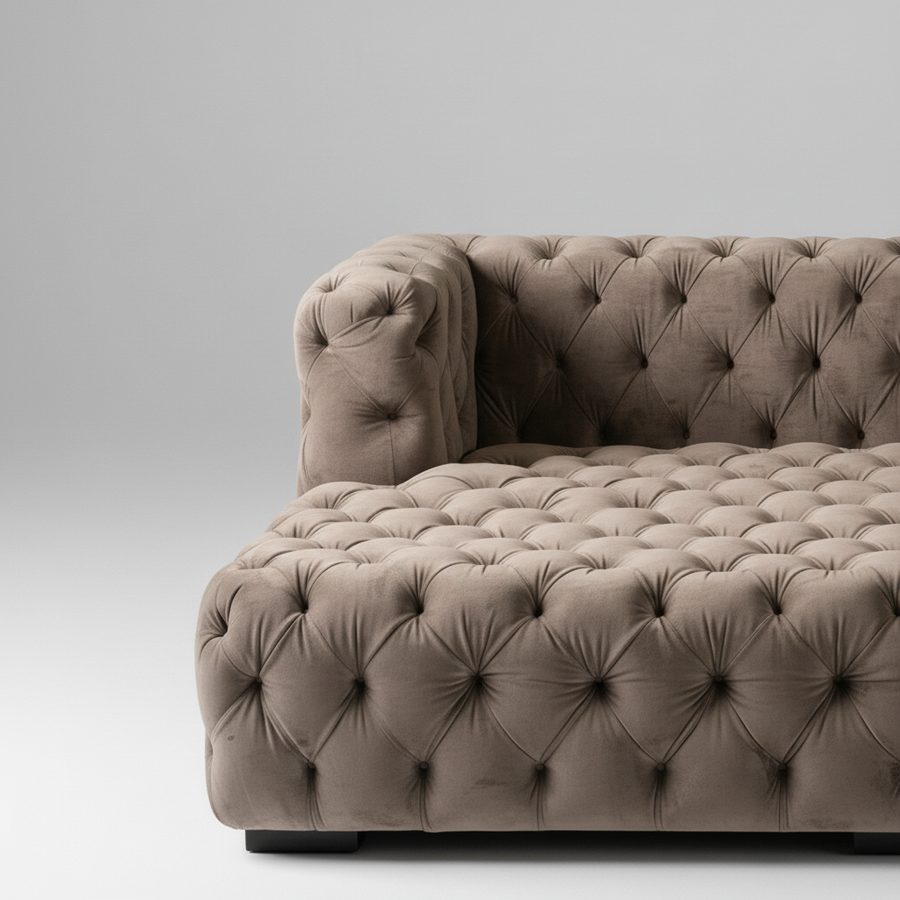 Modern Day Bed Sofa — Tufted Lounger, made to order by Peacock Life — view 3