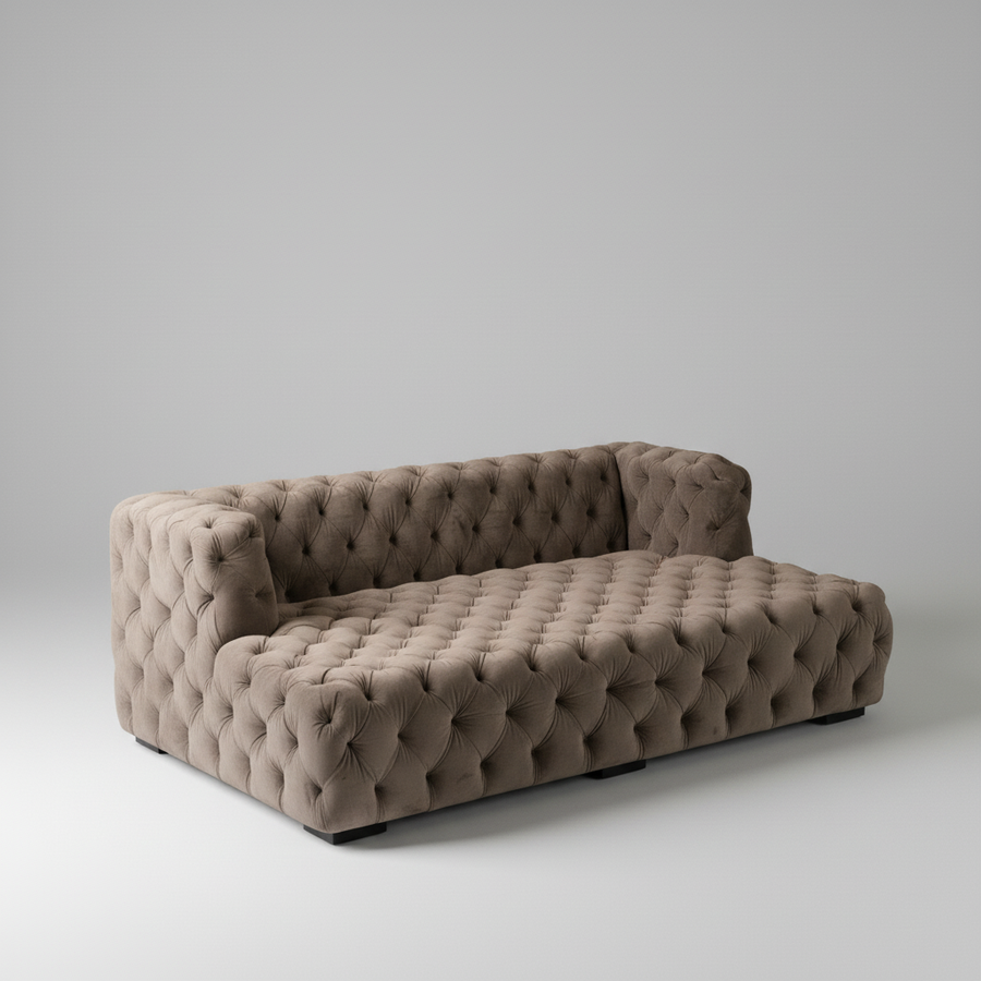 Modern Day Bed Sofa — Tufted Lounger, made to order by Peacock Life — view 4