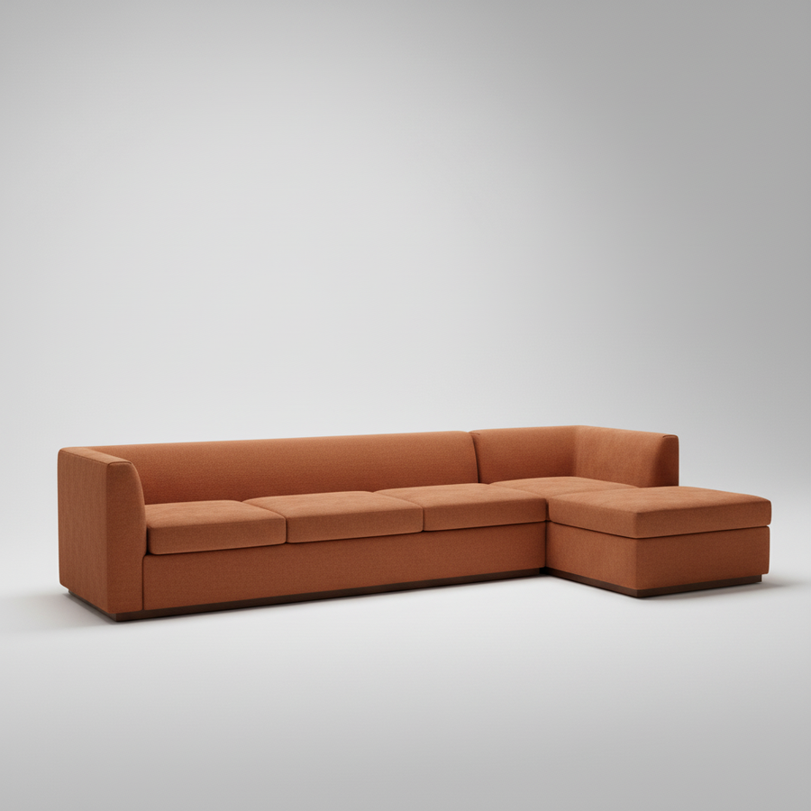 Awas L-Shape Sofa — Burma Teak Wood, made to order by Peacock Life — view 6