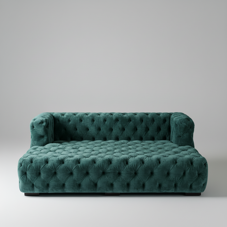 Modern Day Bed Sofa — Tufted Lounger, made to order by Peacock Life — view 6