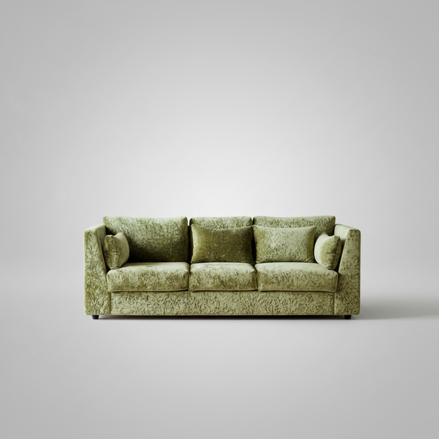 Hilton Sofa — Sleek Plush Lounge, made to order by Peacock Life — view 4