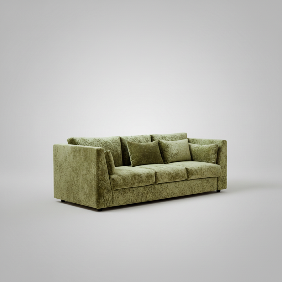 Hilton Sofa — Sleek Plush Lounge, made to order by Peacock Life — view 6