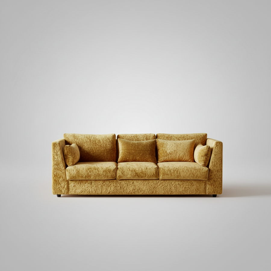 Hilton Sofa — Sleek Plush Lounge, made to order by Peacock Life — view 3