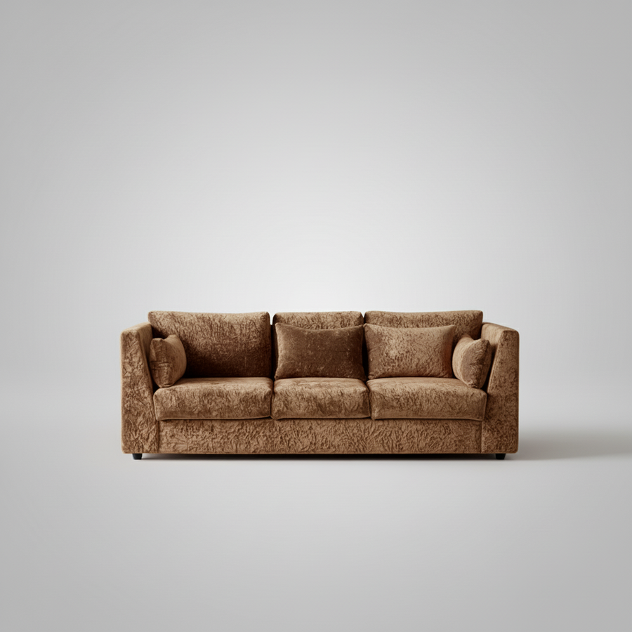 Hilton Sofa — Sleek Plush Lounge, made to order by Peacock Life — view 2