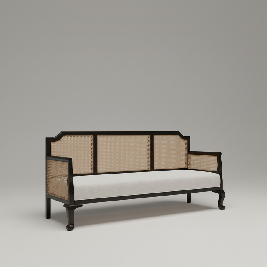 Aura Sofa — Colonial Cane & Wood, made to order by Peacock Life — view 2