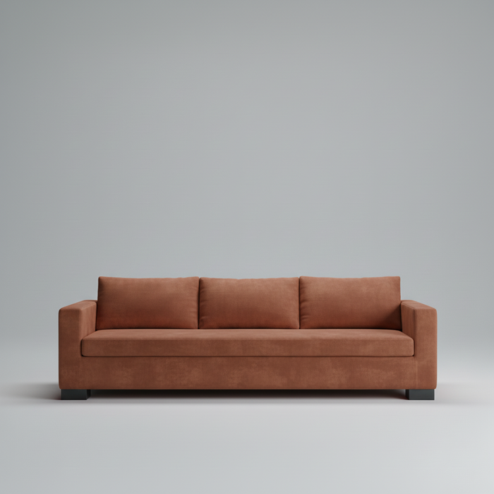Milo Sofa — Clean-Lined 3-Seater, made to order by Peacock Life