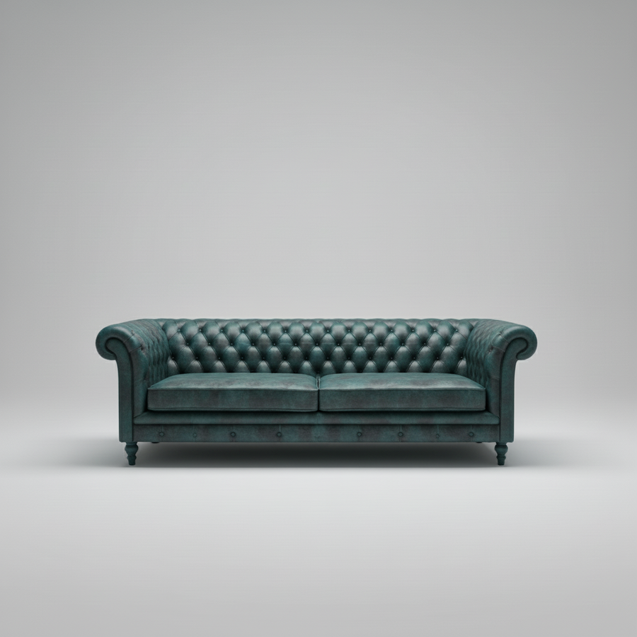 Atlas Leather Sofa — Chesterfield Tufted, made to order by Peacock Life — view 5