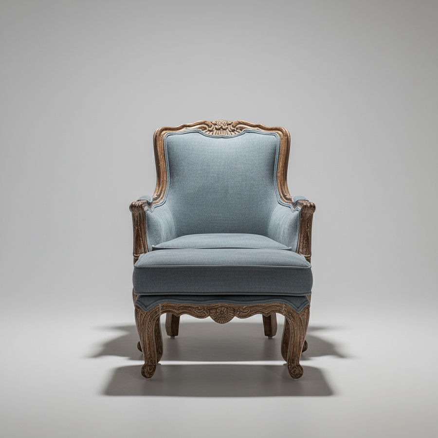 Siena Chair with Stool – styled in a room setting