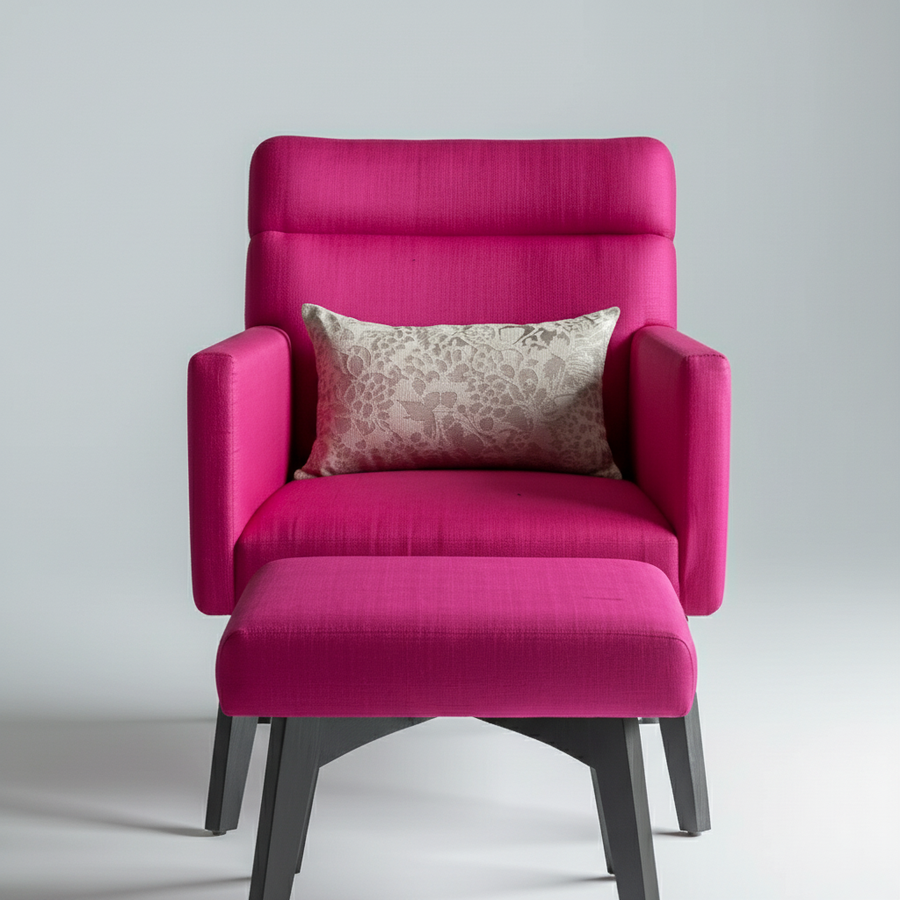 Rani Chair with Stool – styled in a room setting