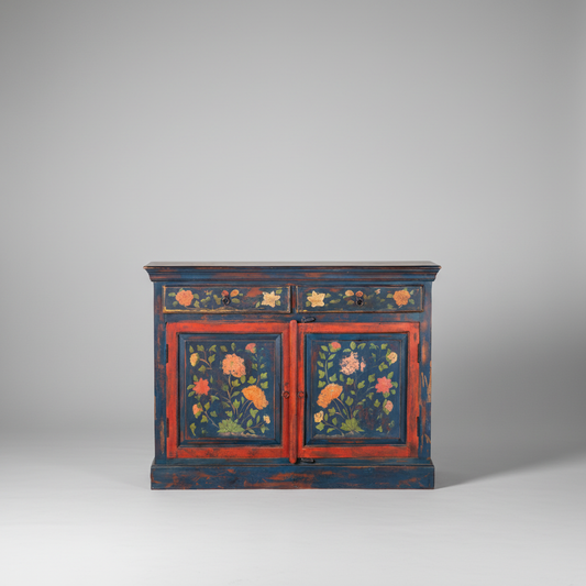 Floral Painted Mini Sideboard