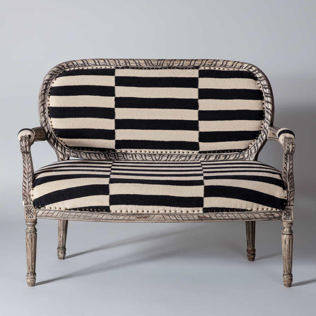 Monochrome Two Seater Sofa