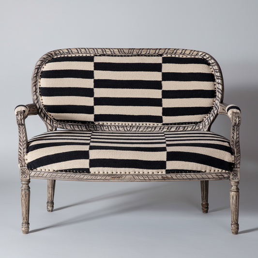 Monochrome Two Seater Sofa