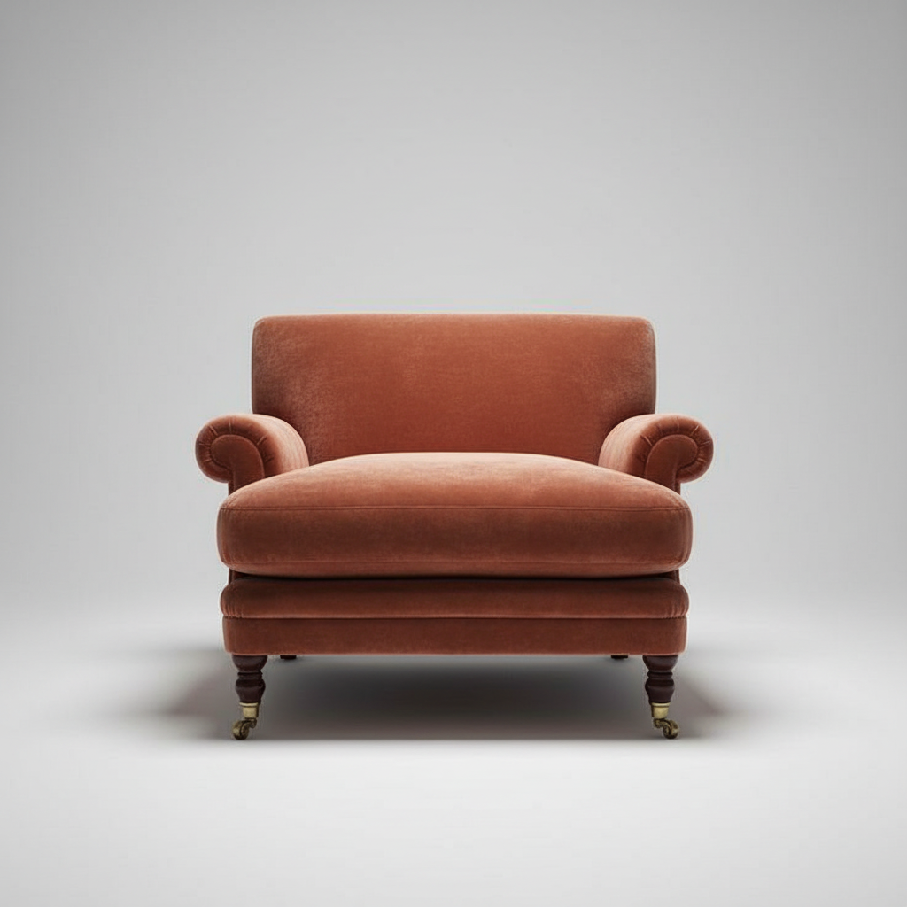 Terracotta Velvet Chair