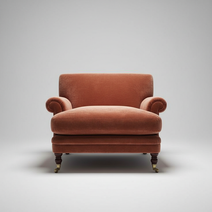 Terracotta Velvet Chair