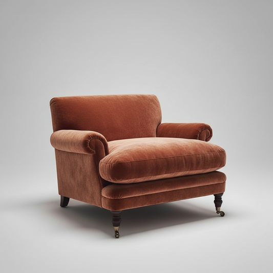 Terracotta Velvet Chair