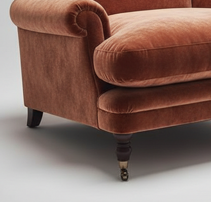 Terracotta Velvet Chair