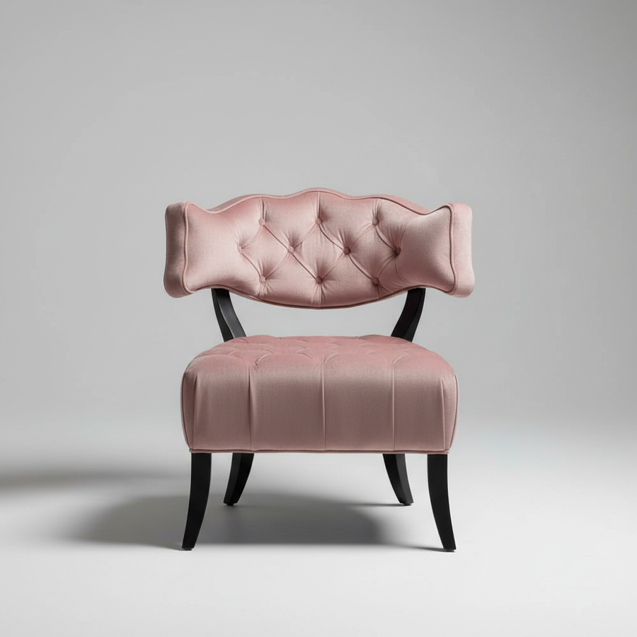 The Rosé Muse Chair – Blush Accent Chair