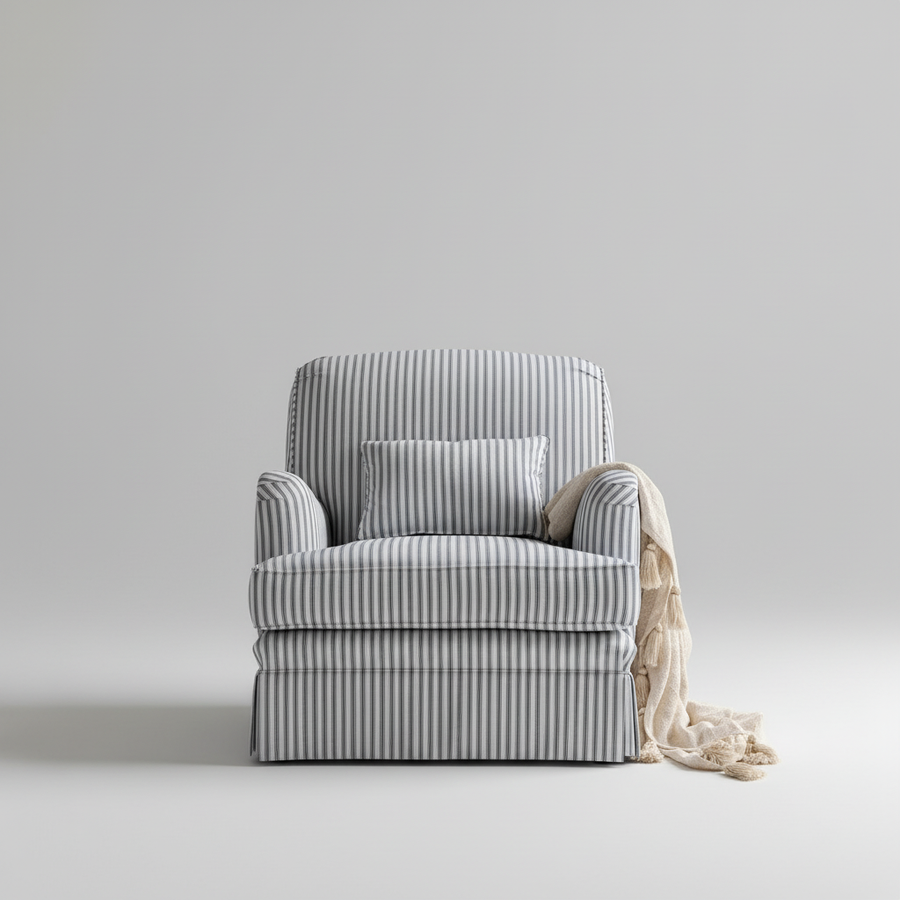 The Hampton Stripe Chair – detail view