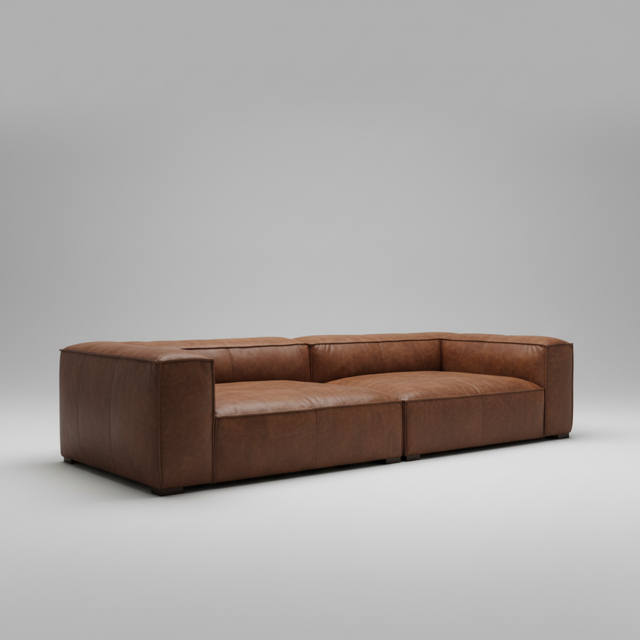 Maison Leather Sofa — Designer Seating, made to order by Peacock Life — view 2