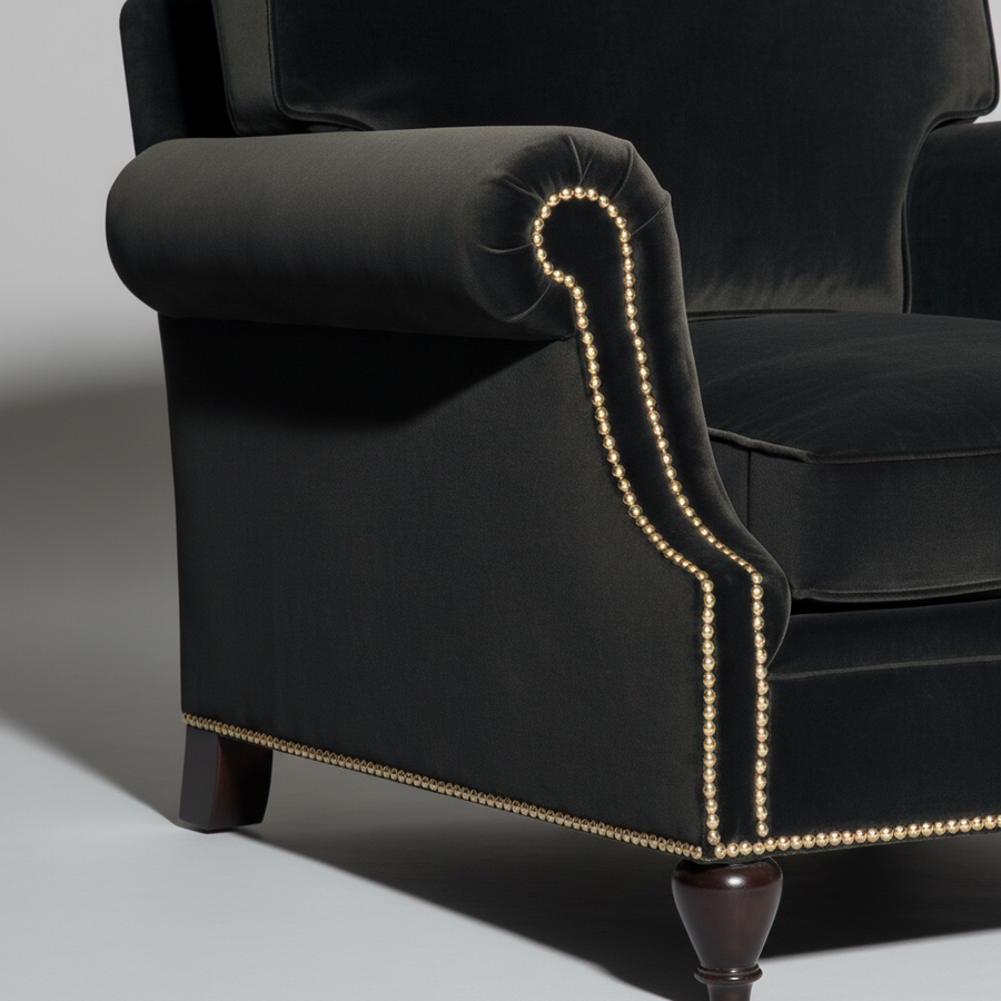 The Noir Regent Chair – styled in a room setting
