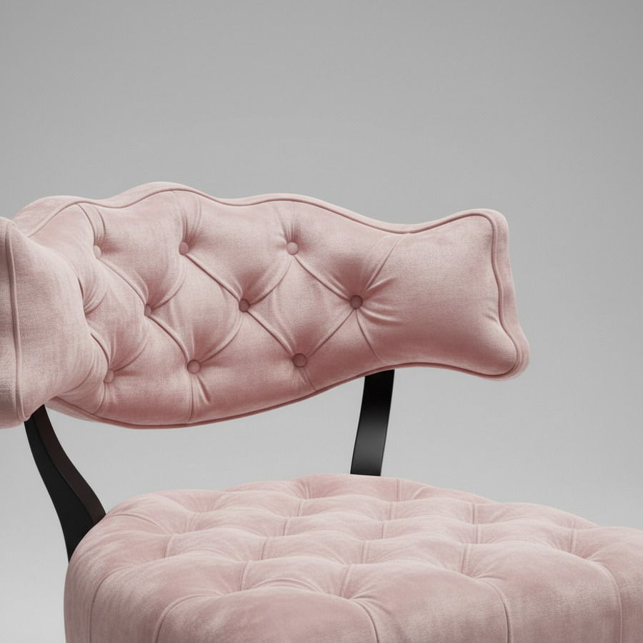 The Rosé Muse Chair – styled in a room setting