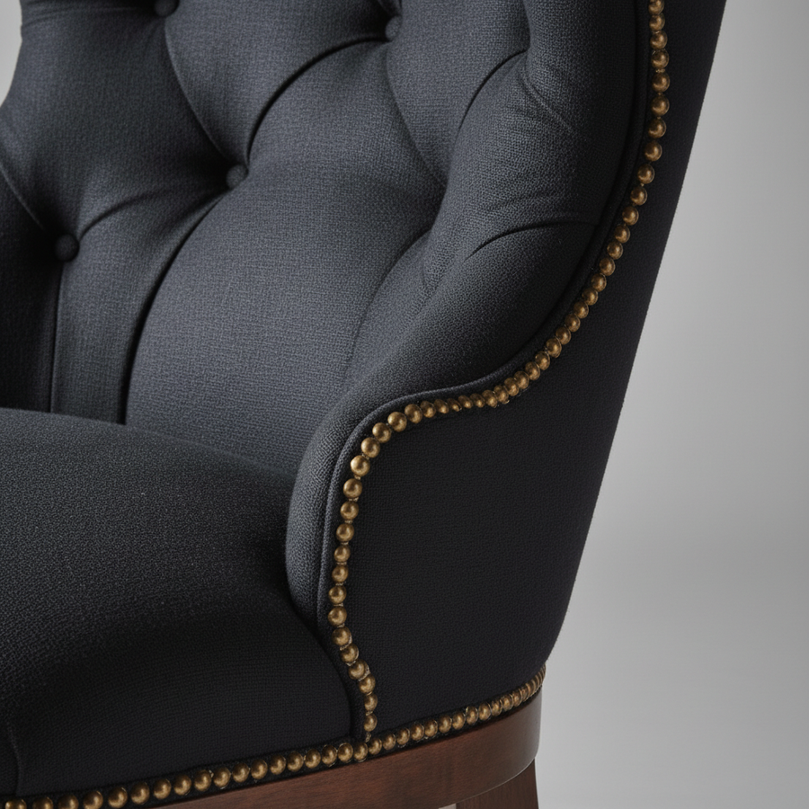 Regent Tuft Armchair – styled in a room setting