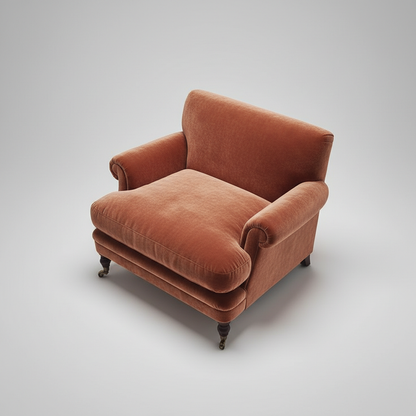 Terracotta Velvet Chair