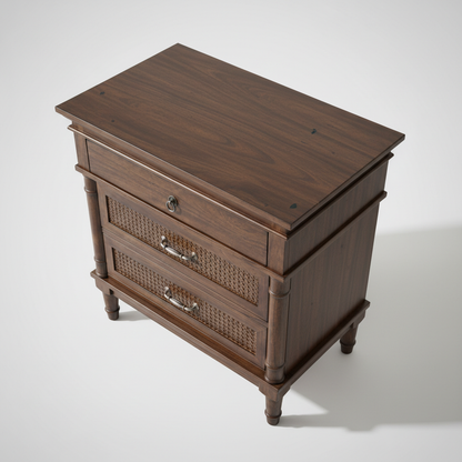 Heritage Cane Bedside Table