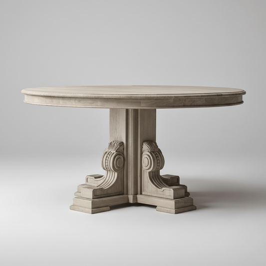 Corinth Carved Round Table